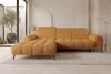 Couch Kairo L Form in Stoff - Chenille - gold - Links Bild 3