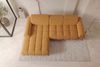 Couch Kairo L Form in Stoff - Chenille - gold - Links Bild 4