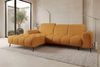 Couch Kairo L Form in Stoff - Chenille - gold - Links Bild 2