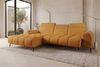 Couch Kairo L Form in Stoff - Chenille - gold - Links Bild 5