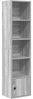 vidaXL Bücherregal Grau Sonoma 31x24x127 cm Holzwerkstoff 860351 Bild 2