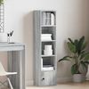 vidaXL Bücherregal Grau Sonoma 31x24x127 cm Holzwerkstoff 860351 Bild 3