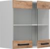 Küchenglasschrank R-Line Goldkraft Eiche 60 cm Vicco Bild 4