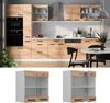 Küchenglasschrank R-Line Goldkraft Eiche 60 cm Vicco Bild 2