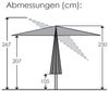 Schneider Alu Kurbelschirm Venedig 270cm Knicker Stock 38mm PES rot Bild 3