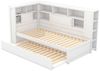 Flieks Massivholzbett, Holzbett 90x200cm mit Ladeanschluss/ Stauraum/ Ausziehbett 90x190cm Bild 4