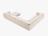 Micadoni Panorama-Ecksofa Kaelle 8-Sitzer Links Samt Bluvel Helles Beige Bild 3