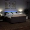 vidaXL Boxspringbett mit Matratze Dunkelbraun 200x200 cm Stoff 3288312 Bild 5