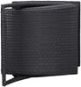 Sonnenliege, Gartenliege mit Auflage Poly Rattan Schwarz Bild 5