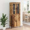 vidaXL Highboard Wandmontiert Altholz 69,5 x 34 x 180 cm Holzwerkstoff 3415809 Bild 4
