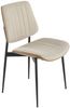 Signature Set mit 2 Stühlen aus beigem Steppstoff H82,5 cm - GISELLE - Beige Bild 4