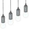 Skandika LED Gartenleuchte Campinglampe Narvik 4er-Set, hängend, tragbare Zeltlampe, Pull Light, batteriebetriebene Glühbirne mit Zugschalter, Outdoor, Keller, Garage Bild 4