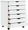 vidaXL Rollschrank mit Schubladen MOSS Weiß Massivholz Kiefer 355892 Bild 3