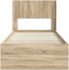 vidaXL Bettgestell mit Stauraum und Kopfteil Sonoma-Eiche 75x190 cm 3414269 Bild 5