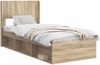 vidaXL Bettgestell mit Stauraum und Kopfteil Sonoma-Eiche 75x190 cm 3414269 Bild 2