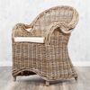 Rattan-Sessel CHARLOTTE Antique Grey mit Sitzkissen Stuhl Armlehnstuhl Rattan Bild 4