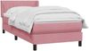 vidaXL Boxspringbett mit Matratze Rosa 90x220 cm Samt 3318314 Bild 4