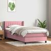 vidaXL Boxspringbett mit Matratze Rosa 90x220 cm Samt 3318314 Bild 3