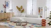 Vente-unique - ERYNEL Sofa SamtStoff Rot - B 156 cm x H 70 cm x L 305 cm Bild 2