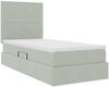 vidaXL Aufbewahrungsbett mit Matratze Hellgrau 90 x 200 cm Samt 3371943 Bild 5