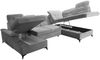 robin 'NEO' Ecksofa mit Schlaffunktion und verstellbarer Bettkasten, Chenille-Stoff creme, 343 x 210 x 90 cm Bild 5