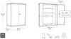 Dmora Gartenschrank Jasper, Gartenmöbel, Mehrzweck-Gartenschrank, Container für Balkon oder Garage, 140x74 h170 cm, Dunkelgrau Bild 3