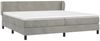 vidaXL Boxspringbett mit Matratze Hellgrau 200x200 cm Samt, Härtegrad: H2 [3127391] Bild 3