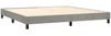 vidaXL Boxspringbett mit Matratze Hellgrau 200x200 cm Samt, Härtegrad: H2 [3127391] Bild 4
