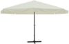 vidaXL Sonnenschirm Weiß Aluminium 500 cm 40301 Bild 2