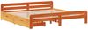vidaXL Massivholzbett ohne Matratze Wachsbraun 200x200 Kiefernholz 3309028 Bild 3
