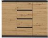 Raumhirsch Furniture Kommode Sideboard 120 cm breit (Maße 40 x 120 x 97 cm mit 2 Türen, 4 Schubladen), verschiedene Farben Bild 5