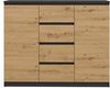 Raumhirsch Furniture Kommode Sideboard 120 cm breit (Maße 40 x 120 x 97 cm mit 2 Türen, 4 Schubladen), verschiedene Farben Bild 4