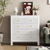 Dieses Sideboard verfügt über Schubladen mit speziellen Türen und goldenen Griffen und kann als Sideboard, Schuhschrank oder Schminktisch verwendet werden. Bild 2