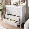Dieses Sideboard verfügt über Schubladen mit speziellen Türen und goldenen Griffen und kann als Sideboard, Schuhschrank oder Schminktisch verwendet werden. Bild 5