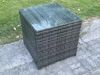 Fimous Outdoor Polyrattan Gartenmöbel Sofa Set Terrassen Rechteckiger Esstisch mit Beistelltisch 9 Sitzer Dunkelgrau gemischt Bild 5