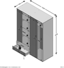 FMD Möbel - NONA 9 - Kleiderschrank m. 4 Türen u. 2 SK - melaminharzbeschichtete Spanplatte - Sandeiche Nb/weiß/Lava/Denim - 149,5 x 193 x 59,7cm Bild 4