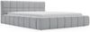 GRAINGOLD Alicante Doppelbett 120x200, Polsterbett mit Bettkasten, Velour-Stoff, Hellgrau Bild 2