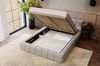 GRAINGOLD Alicante Doppelbett 120x200, Polsterbett mit Bettkasten, Velour-Stoff, Hellgrau Bild 4