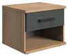 Nachttisch Lakewood / Liverpool, Holzwerkstoff, Schwarz, Holzfarben, 46 x 38 x 40 cm Bild 4