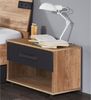 Nachttisch Lakewood / Liverpool, Holzwerkstoff, Schwarz, Holzfarben, 46 x 38 x 40 cm Bild 5