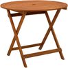 vidaXL Klappbarer Gartentisch Braun Ø 90 x 75 cm 42032421 Bild 2
