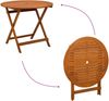 vidaXL Klappbarer Gartentisch Braun Ø 90 x 75 cm 42032421 Bild 5