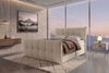 Boxspringbett Marbella - Jacquard - creme - 200x200 cm Bild 2