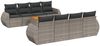 vidaXL 9-tlg. Garten-Sofagarnitur mit Kissen Grau Poly Rattan 3257257 Bild 2