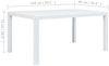 vidaXL Gartentisch Weiß 150x90x72 cm Kunststoff Rattan-Optik 45604 Bild 5