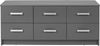 Schubladenkommode Lowboard ELENZIO 6 Graphit Grau mit 6 Schubladen Bild 2