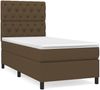 vidaXL Boxspringbett mit Matratze Dunkelbraun 80x200 cm Stoff, Härtegrad: H2 [3141972] Bild 2