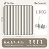 Sekey Picknickdecke Wasserdicht 200x200 cm Stranddecke Sandfrei geeignet für Picknick, Camping, Strand, Taupe - Streifen Bild 3