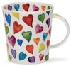 DUNOON Becher Lomond Warm Hearts Bunte Herzen 0,32 l Fine Bone China Porzellan | 9 cm Tasse Moderne Kaffeetasse | Hochwertige Qualität Spülmaschinenfest Bild 4