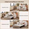 Bealife 2-Sitzer Schlafsofa 2-Sitzer Ausziehbar, Modernes Veloursstoff Sofabett Bild 3